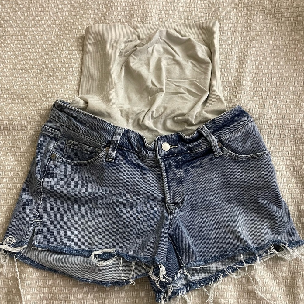 BLANQI Maternity Belly Support Jeans Shorts Size 6